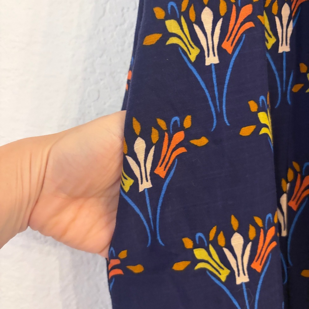 Anthropologie Maeve Cassandra Maxi Dress 1X Boho Pintuck Flutter Sleeve Floral - Picture 7 of 15